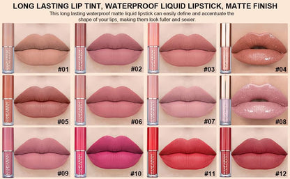 Velvet Matte Liquid Lipstick Set 12Pcs