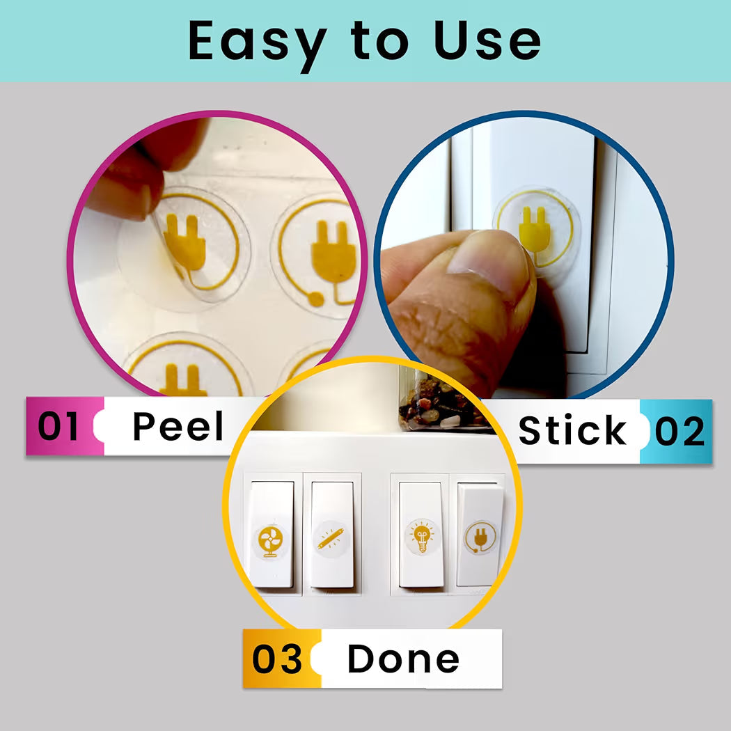 Gold Switch Stickers